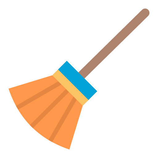 Sweeping broom miscellaneous home dust icon Sweeping broom miscellaneous home dust icon