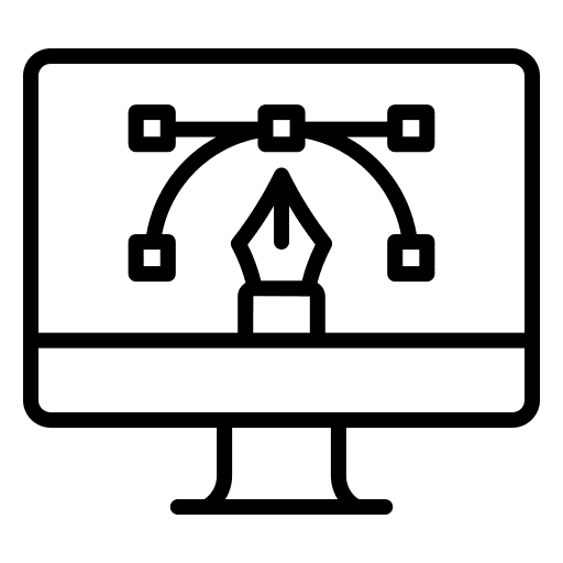 Graphic design editor ui web design icon