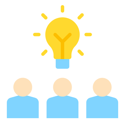 Brainstorming bulb team group icon Brainstorming bulb team group icon