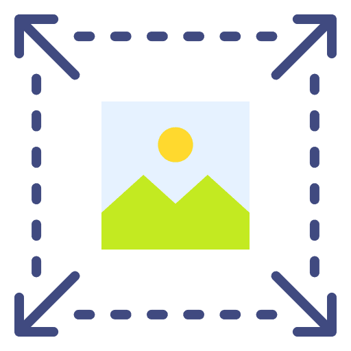 Resize art and design resizing transform icon