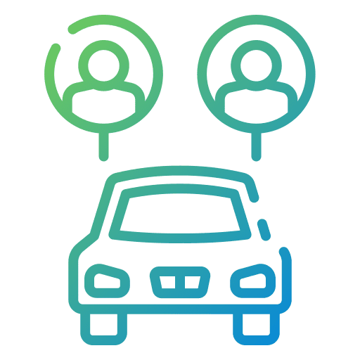 Car sharing passenger transportation public transport icon