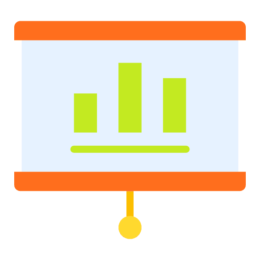 Presentation chart presentations business and finance icon Presentation chart presentations business and finance icon