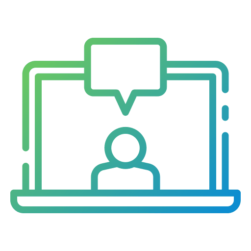Video conference communications request user icon Video conference communications request user icon