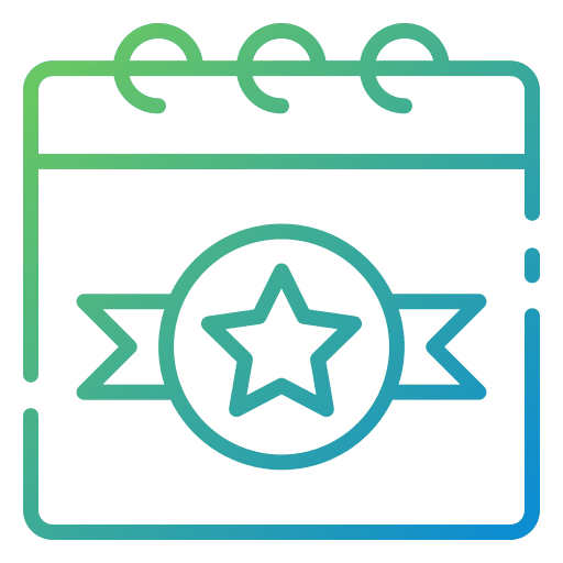 Event date star event icon Event date star event icon