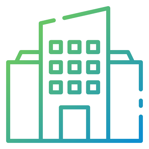 Office building architecture and city company icon Office building architecture and city company icon
