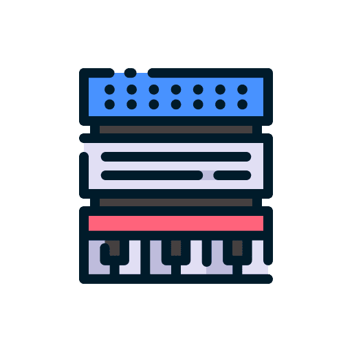 Accordion musical instrument music and multimedia music icon