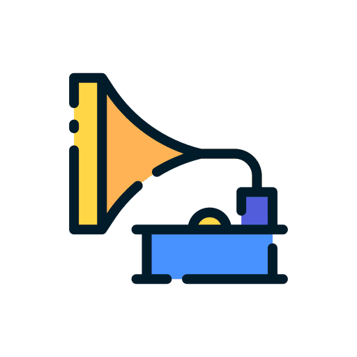 Gramophone phonograph electronics antique icon Gramophone phonograph electronics antique icon
