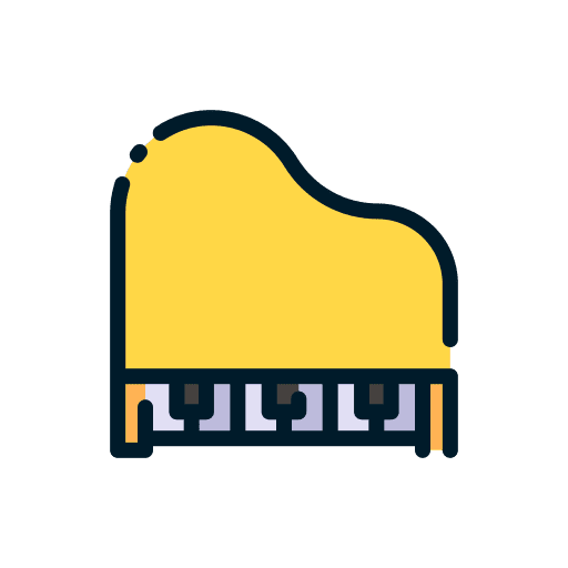 Grand piano instrument music orchestra icon Grand piano instrument music orchestra icon