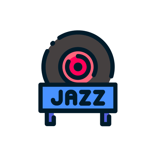 Jazz album jazz music and multimedia icon Jazz album jazz music and multimedia icon