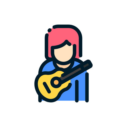 Musician singing professions and jobs song icon Musician singing professions and jobs song icon
