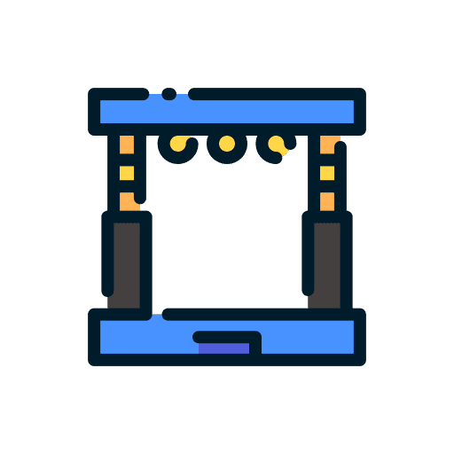 Stage stage music and multimedia spotlight icon Stage stage music and multimedia spotlight icon