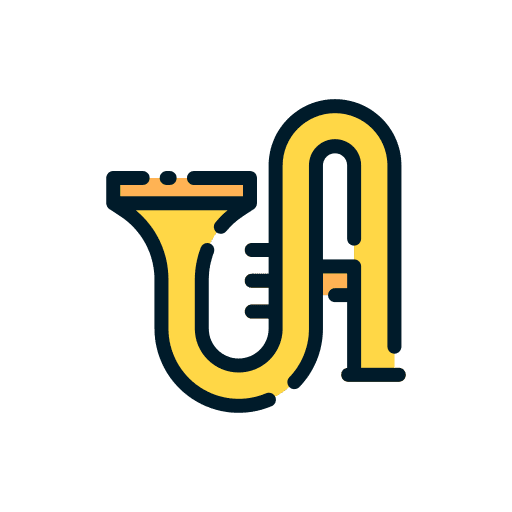 Trombone music and multimedia musical instrument wind instrument icon Trombone music and multimedia musical instrument wind instrument icon