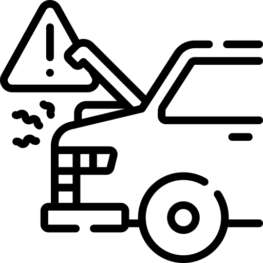 Broken car motor transport transportation icon