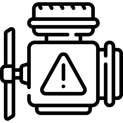 Engine electricity transportation warning icon