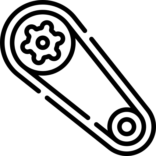 Gear mechanism chain assembly icon