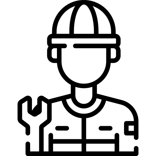 Mechanic people caucasian mechanic icon