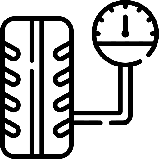 Pressure pressure tyre car icon