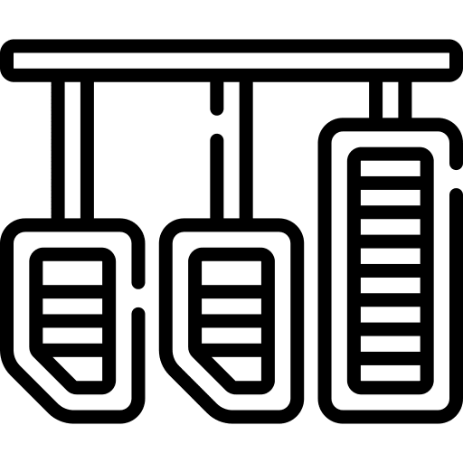 Pedals car parts transportation accelerator icon