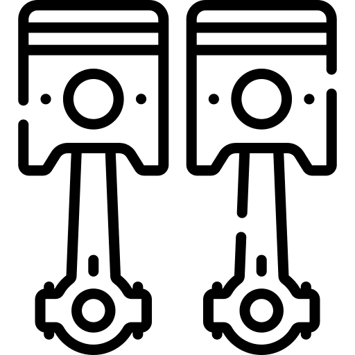 Piston transportation transport car parts icon