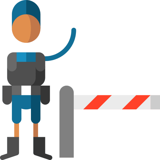 Border security protection evidence icon