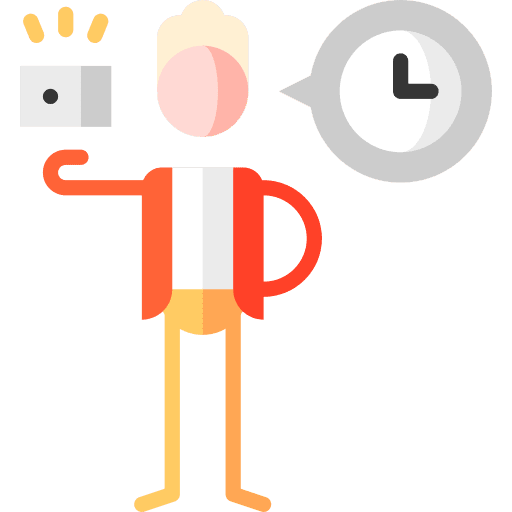 Visa tourist people clock icon