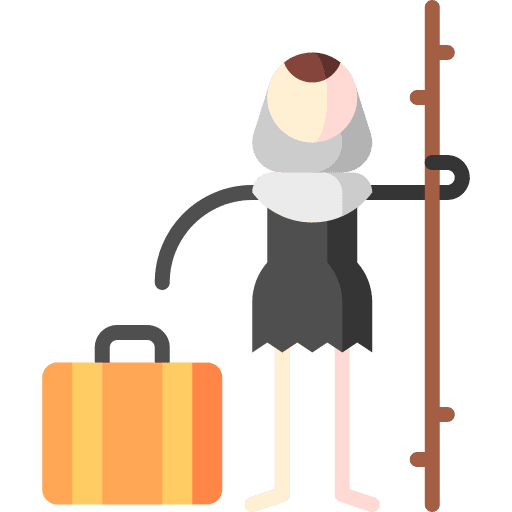Immigrant refugee suitcase people icon Immigrant refugee suitcase people icon