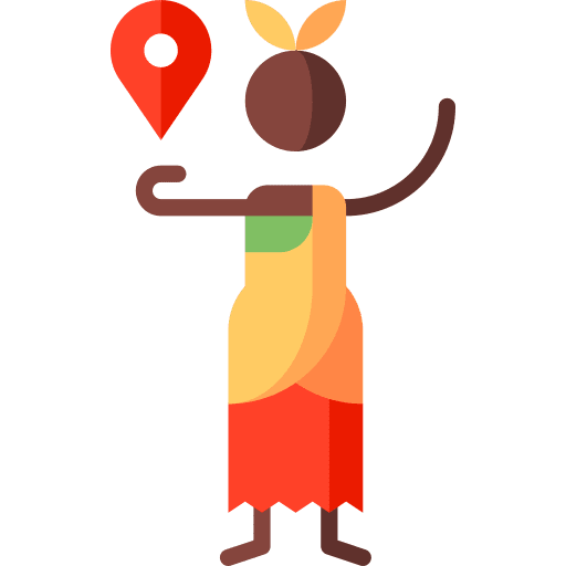 Location woman people refugee icon Location woman people refugee icon
