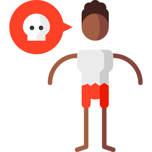 Victim skull refugee people icon Victim skull refugee people icon