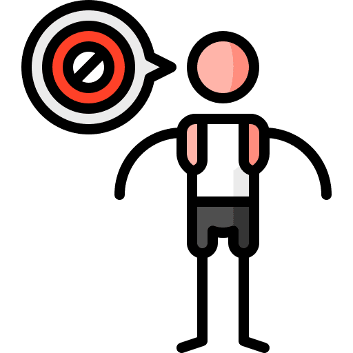 Xenophobia people prejudice refugee icon