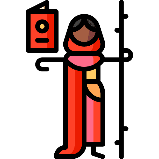 Immigrant refugee passport stick icon Immigrant refugee passport stick icon
