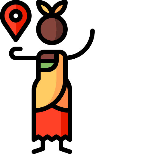Location woman refugee location icon Location woman refugee location icon