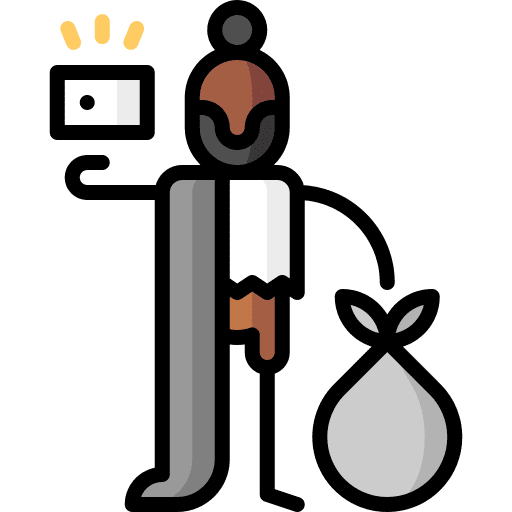 Refugee certificate immigrant people icon Refugee certificate immigrant people icon