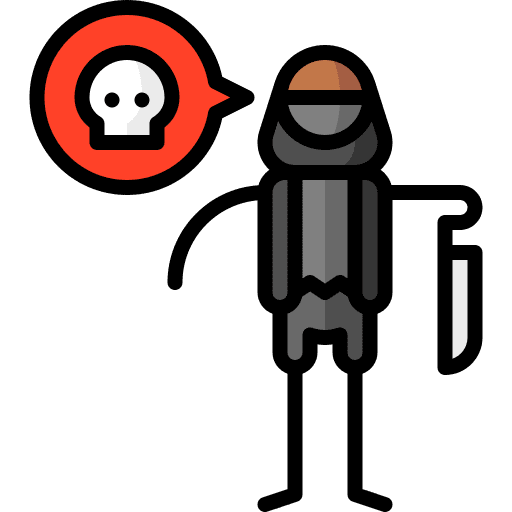 Violence knife people chat icon Violence knife people chat icon