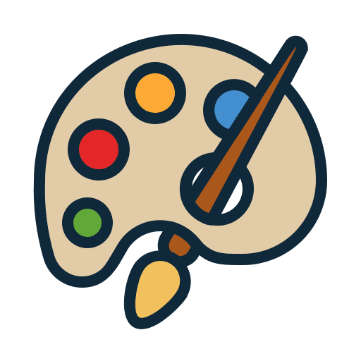Paint palette painter education paint palette icon