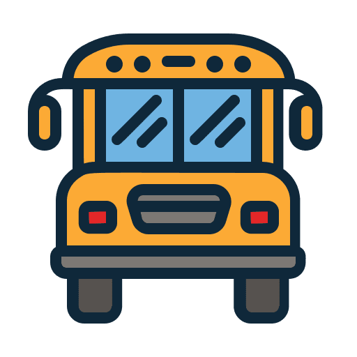 School bus vehicle transportation public transport icon