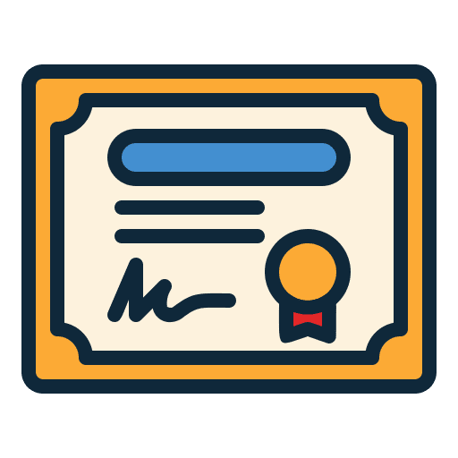 Certificate contract badge degree icon