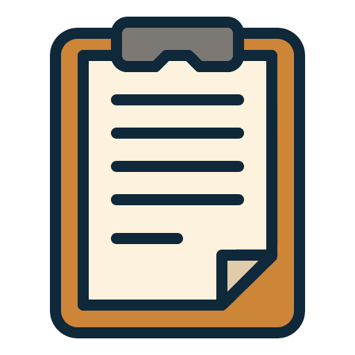 Clipboard text files and folders clipboard icon
