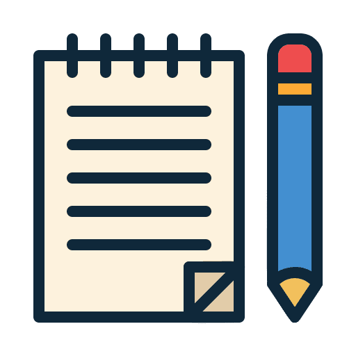 Notebook workbook planning note icon