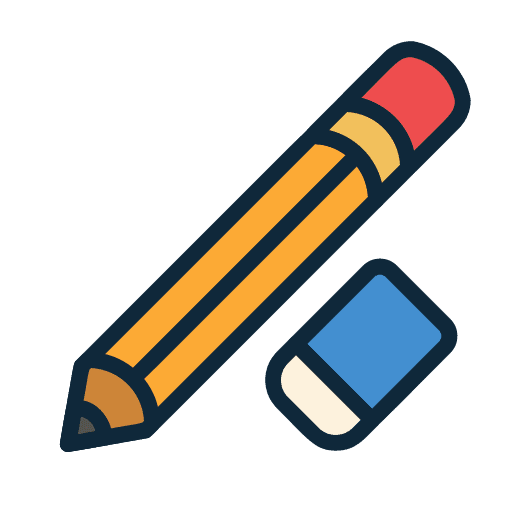 Pencil erase write education icon