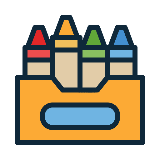 Crayon education art and design crayon icon