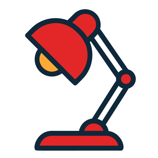 Desk lamp light bulb furniture and household electronics icon