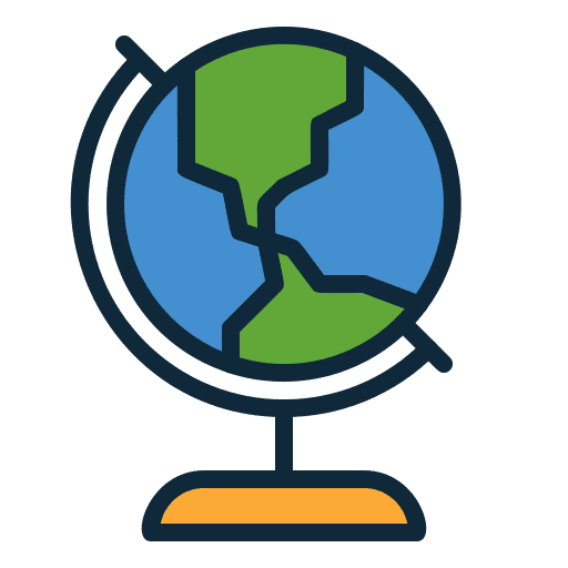 Globe globe school material planet earth icon