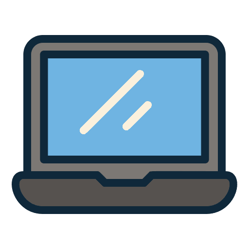 Laptop screen device electronics icon