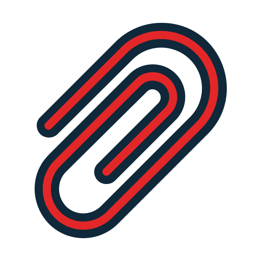 Paper clip ui attachment school supplies icon