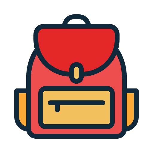 Backpack luggage fashion travel icon