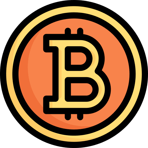 Bitcoin coin business and finance payment icon