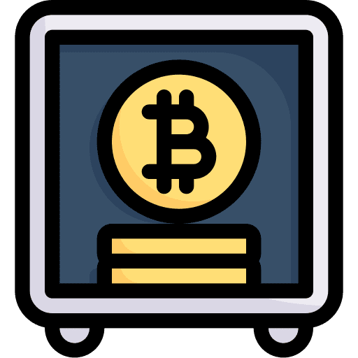 Saving business and finance digital currency security icon