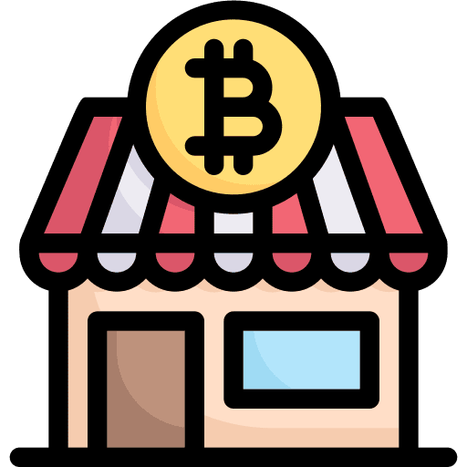Store digital currency finance commerce and shopping icon
