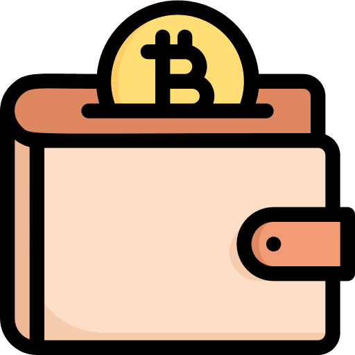 Wallet cryptocurrency digital currency coin icon