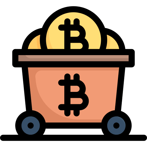 Cart business and finance wagon bitcoin icon Cart business and finance wagon bitcoin icon
